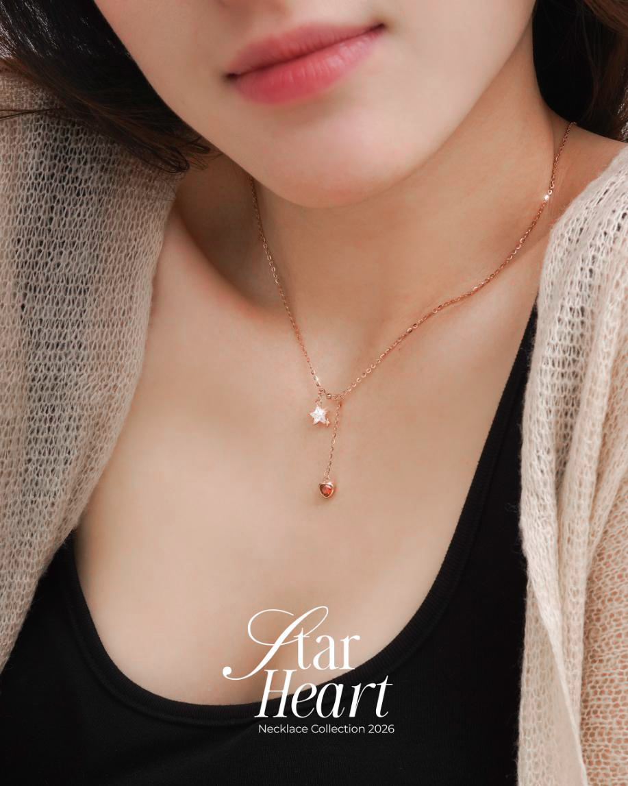 Dây Chuyền Sincera Star Heart Đá CZ | Bạc s925 4