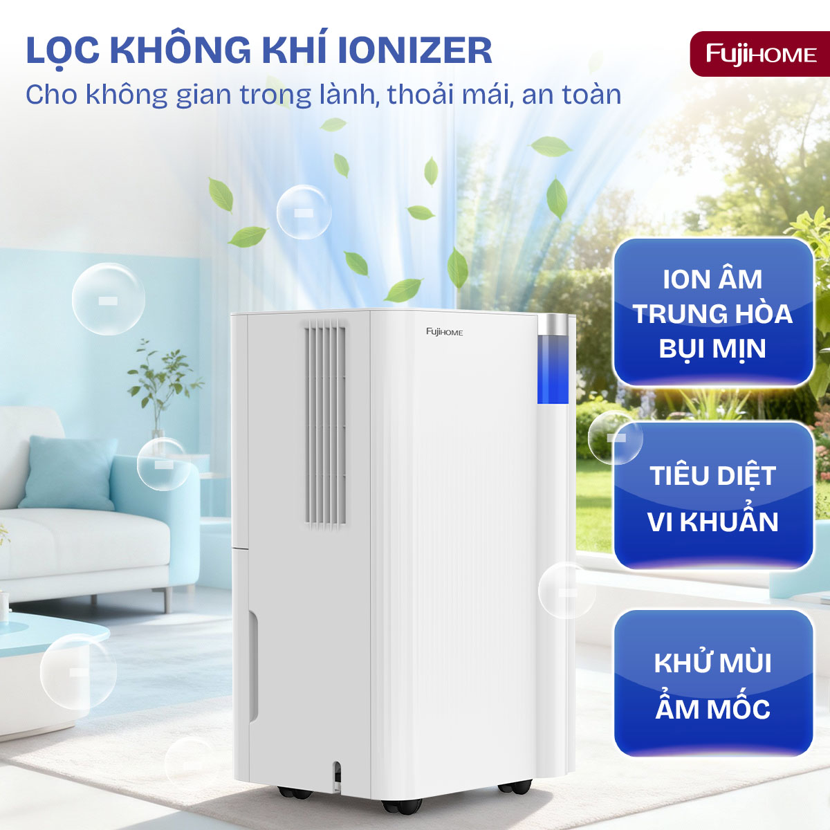 Máy hút ẩm dân dụng Fujihome DH10NEW