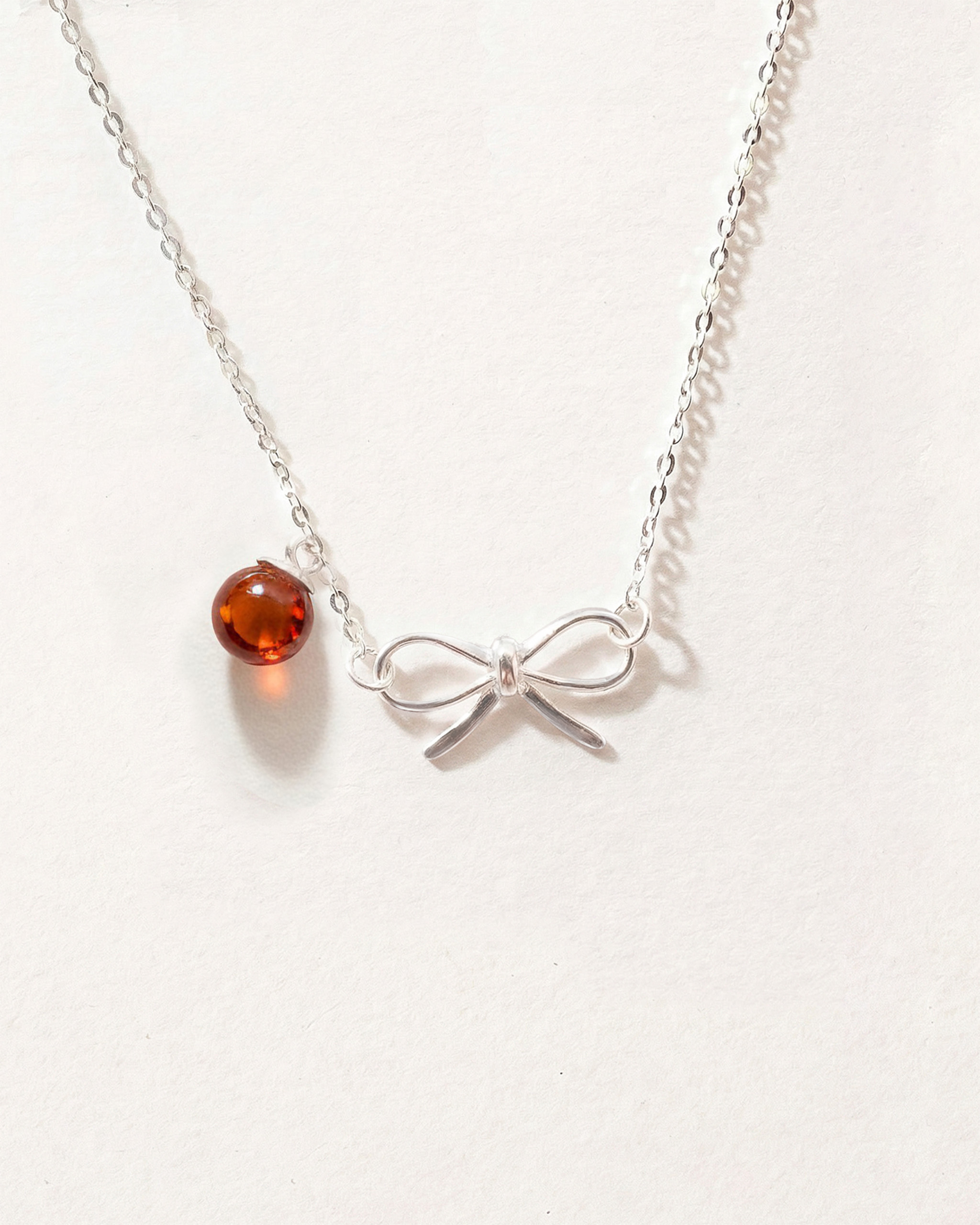 Dây Chuyền Sincera Bowtie Birthstone | Bạc s925 Mix Đá