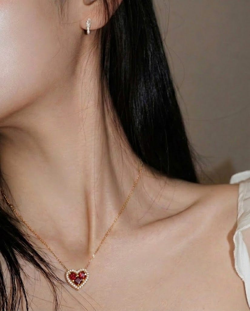 Dây Chuyền Sincera HEARTYG02 | Xi Vàng 18K 4