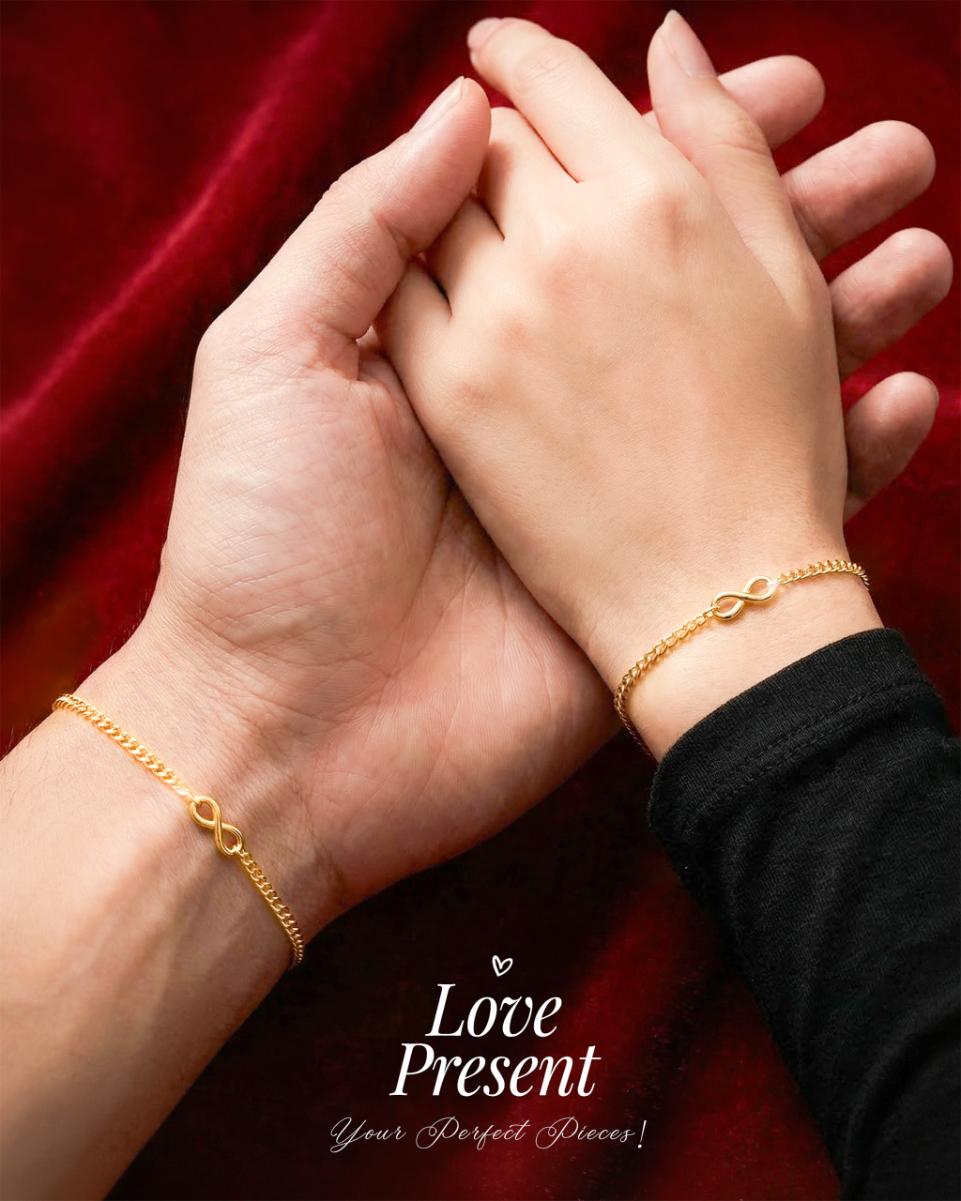 Vòng Tay Sincera Infinity x Curb | Xi vàng 18K