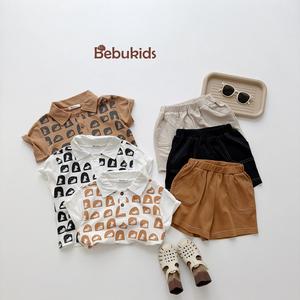 Bộ cộc quần đùi bé trai có cổ