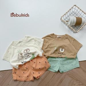 Bộ cộc quần đùi bé trai không cổ