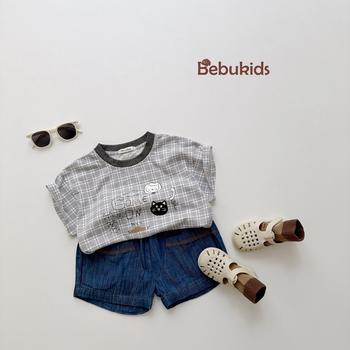 Bộ cộc quần đùi bé trai không cổ