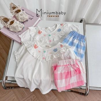 Bộ cộc quần lỡ bé gái không cổ