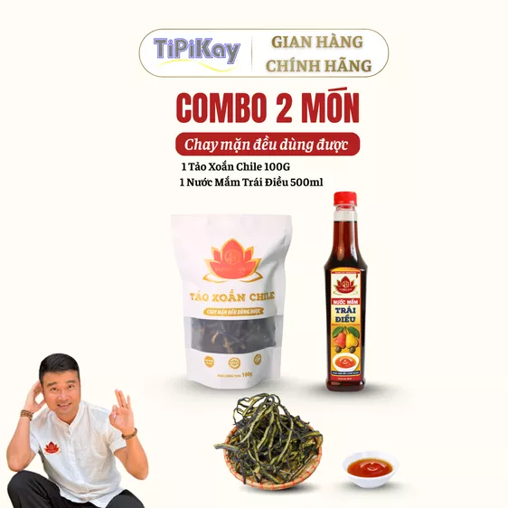Product image - [Combo 2 món Nấu Ăn Tại Nhà] 1 Tảo Xoắn Chile 100G + 1 Nước Mắm Trái Điều 500ml