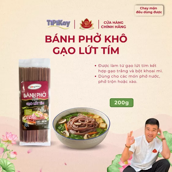 Product image - Bánh Phở Khô Gạo Lức Tím 200G
