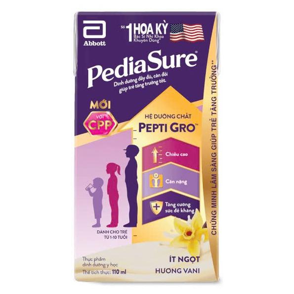 Product image - Thùng 48 hộp Abbott Pediasure pha sẵn hương vani 110ml