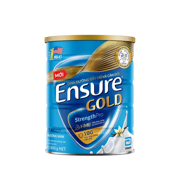 Product image - Sữa Ensure Gold chính hãng dạng bột hương vani ít ngọt 800g