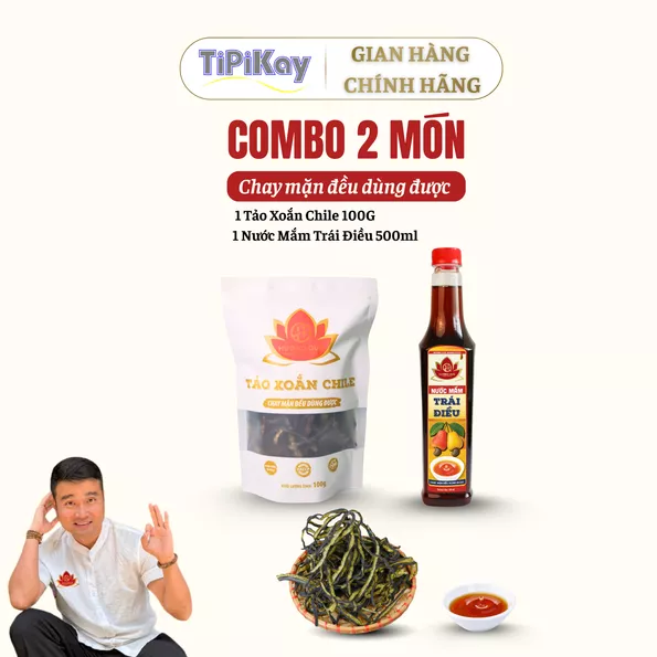 Product image - [Combo 2 món Nấu Ăn Tại Nhà] 1 Tảo Xoắn Chile 100G + 1 Nước Mắm Trái Điều 500ml