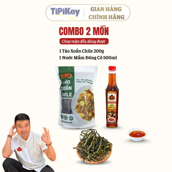Product image - [Combo 2 món Nấu Ăn Tại Nhà] 1 Tảo Xoắn Chile 200G + 1 Nước Mắm Đông Cô 500ML