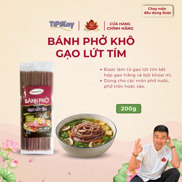 Product image - Bánh Phở Khô Gạo Lức Tím 200G