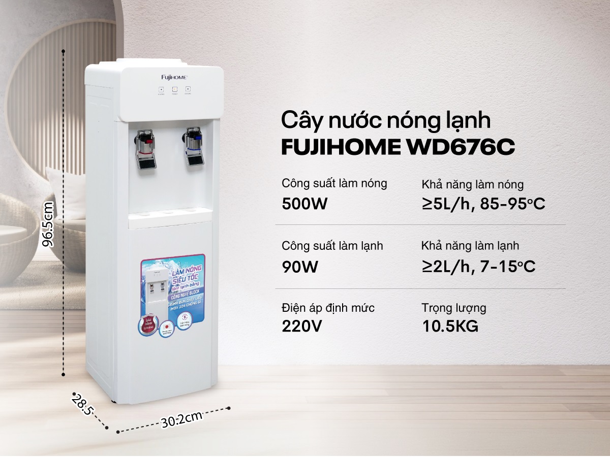 Cây nước nóng lạnh Fujihome WD676C
