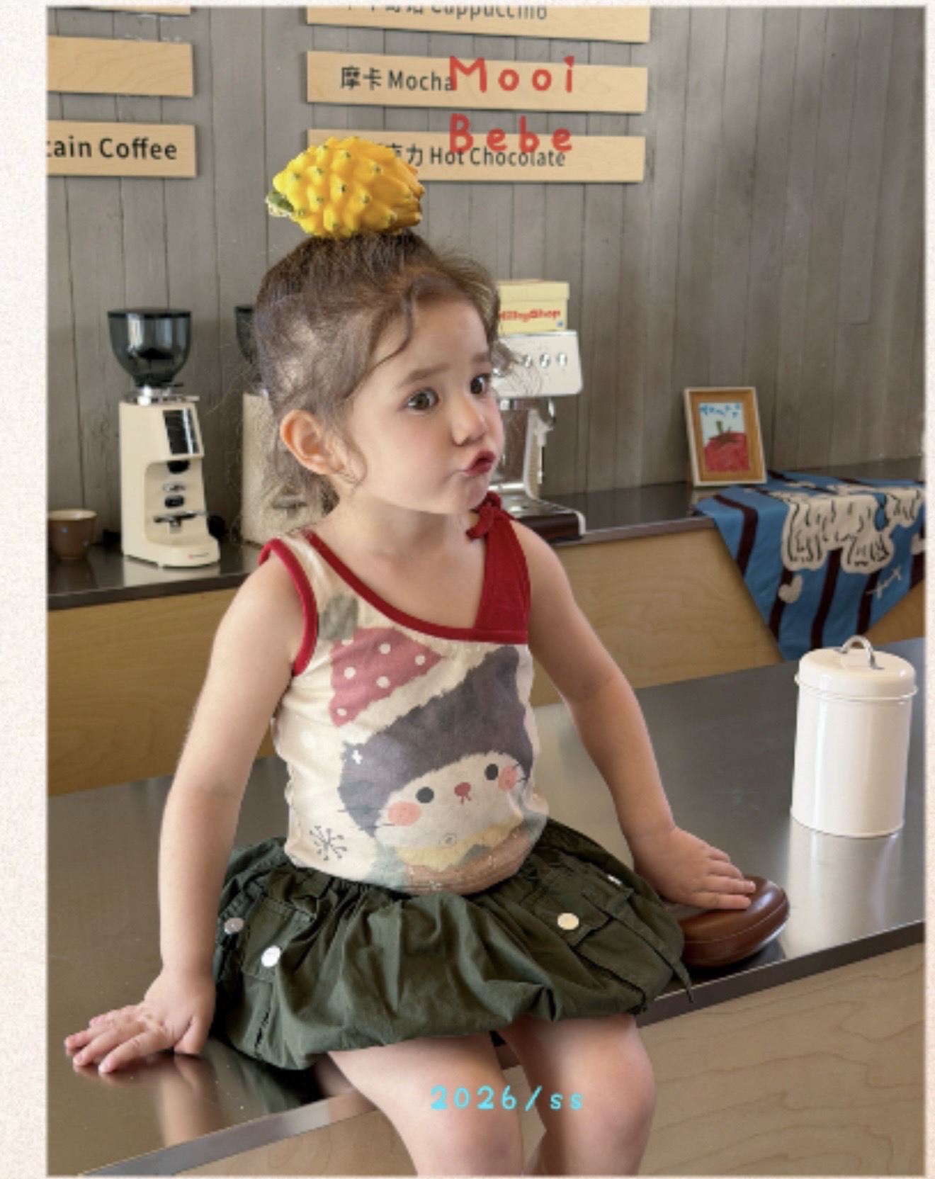 áo ba lỗ buộc dây đỏ mèo mooi