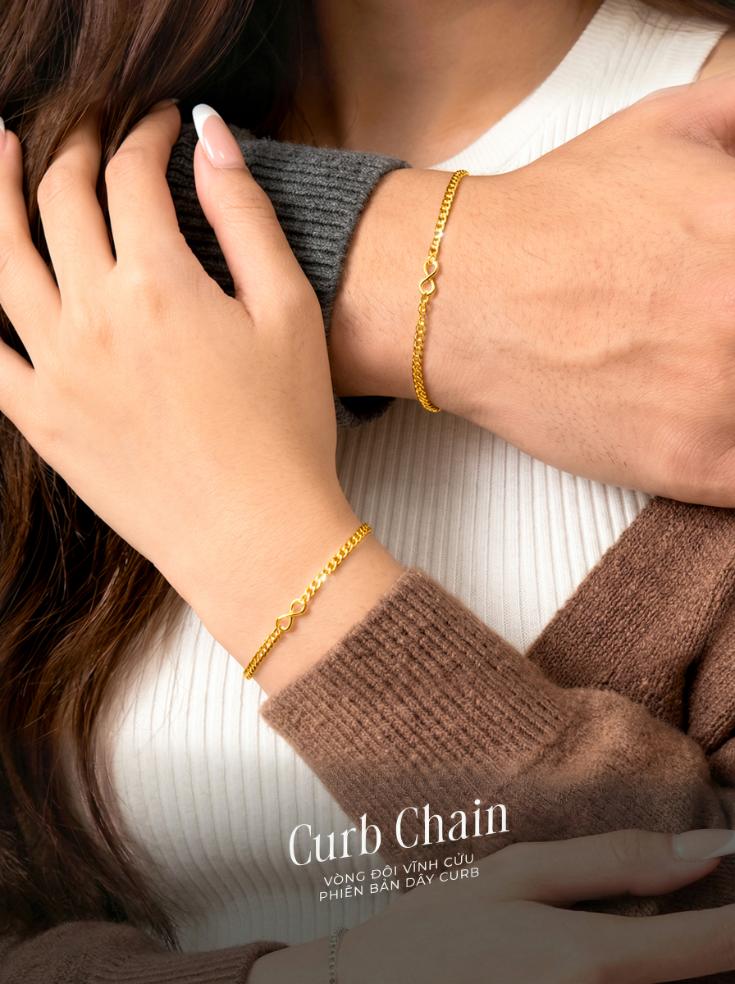 Vòng Vĩnh Cửu  Xi Vàng 18K Không Hàn | Bạc s925 Xi Vàng 18K 2