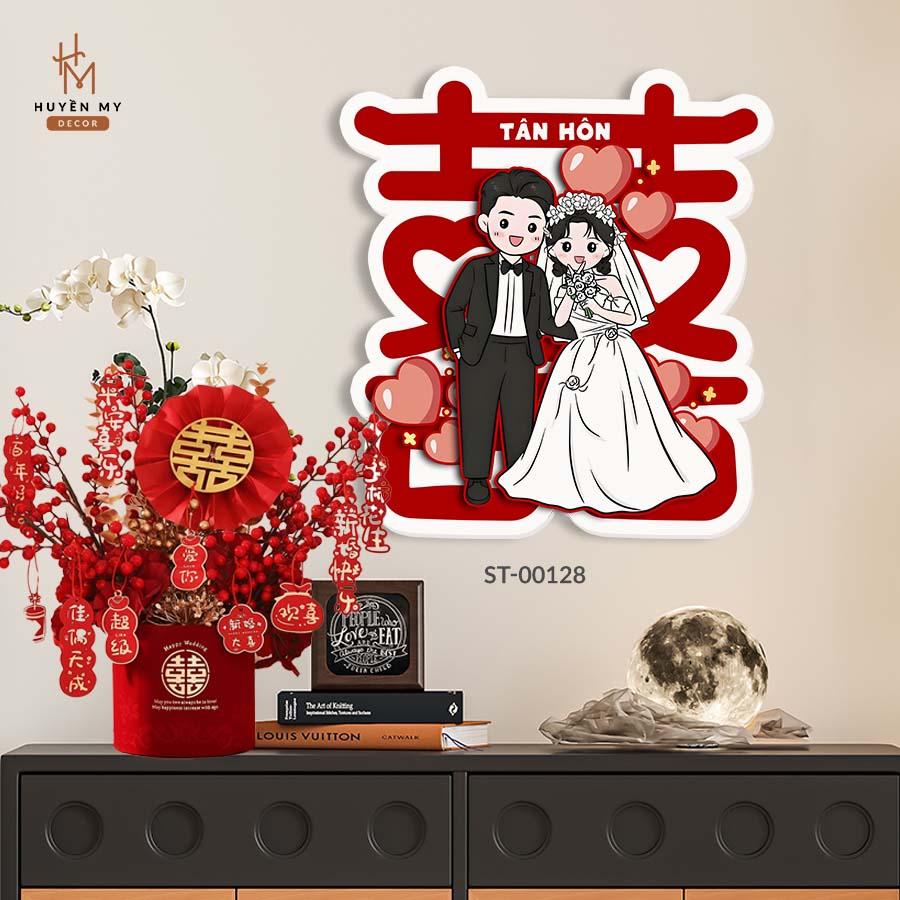 (BST MỚI) Tranh Dán Sticker Chữ Hỷ, Nhiều Mẫu Đẹp, Trang Trí Đám Cưới, Đám Hỏi - Huyền My Decor