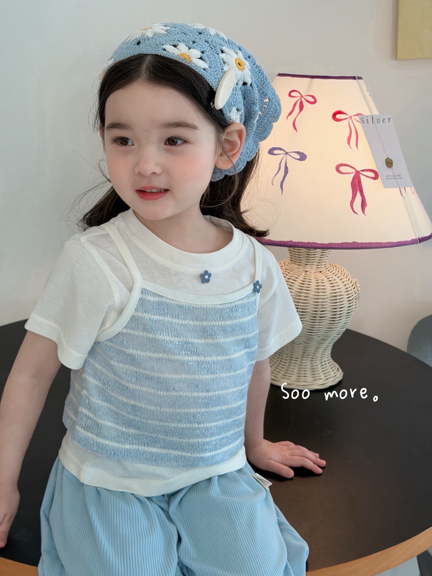 set 2 áo cộc+ áo dây xanh trời soomore