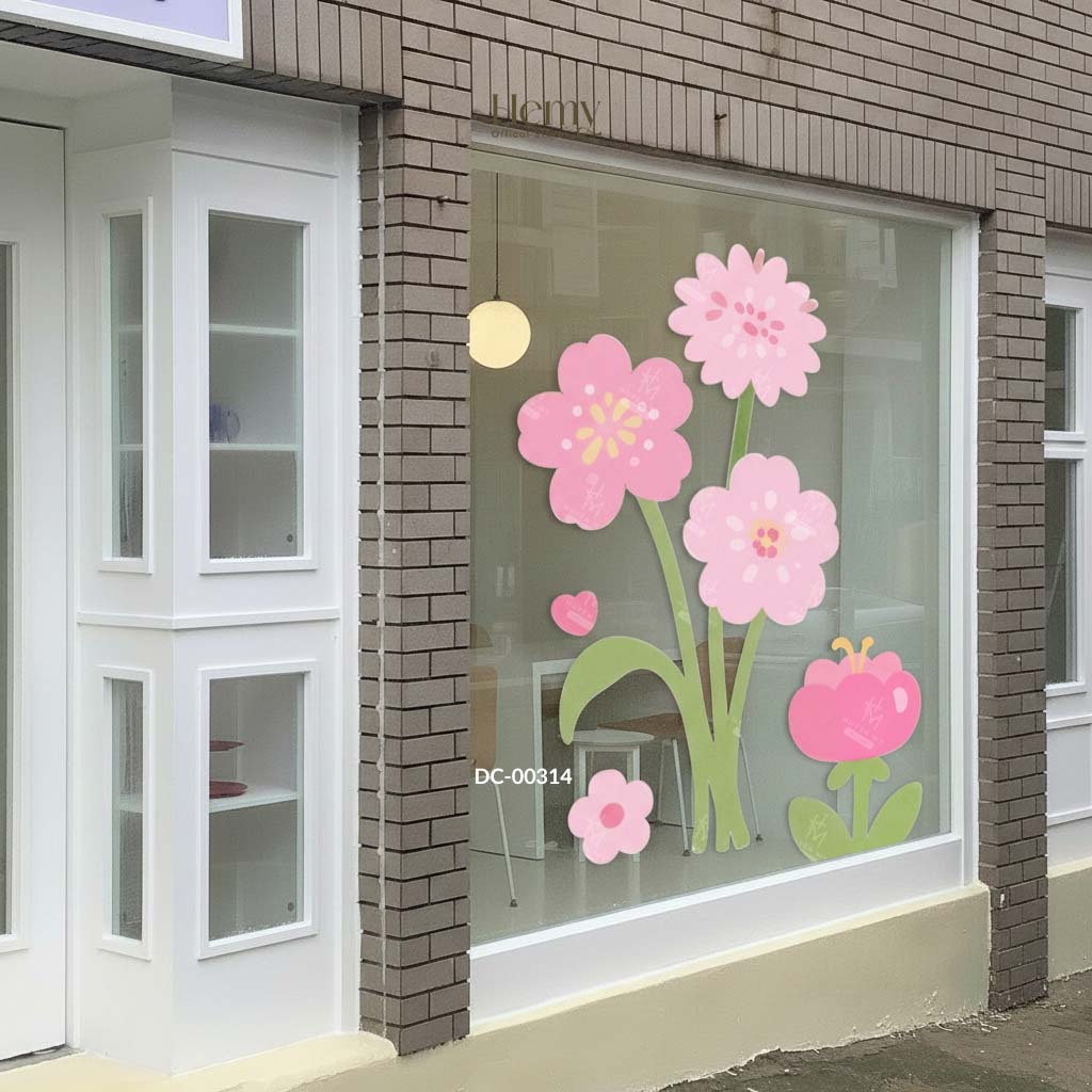 Decal Dán Kính Họa Tiết Xinh Xắn , Đáng Yêu , Trang Trí Nhà Cửa, Cửa Kính, Quán Cafe, Cửa Hàng – HeMy Decor