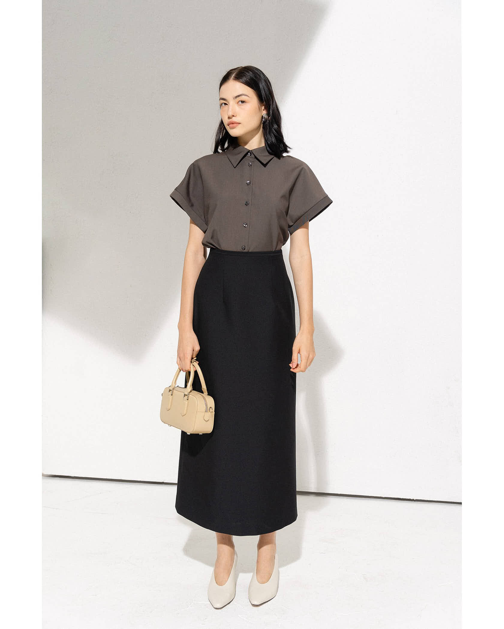 Pencil hip-pocket skirt