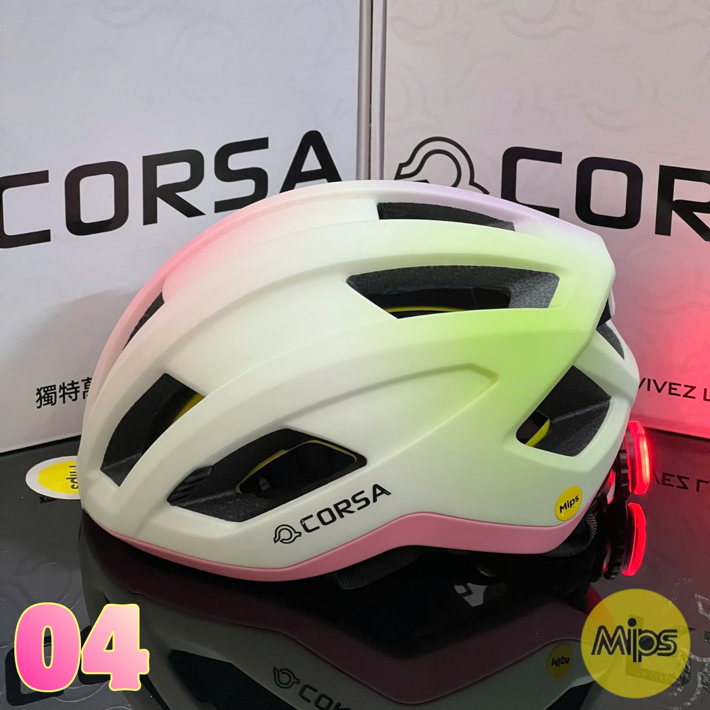 Nón bảo hiểm CORSA MIPS S-440 màu Hồng sữa