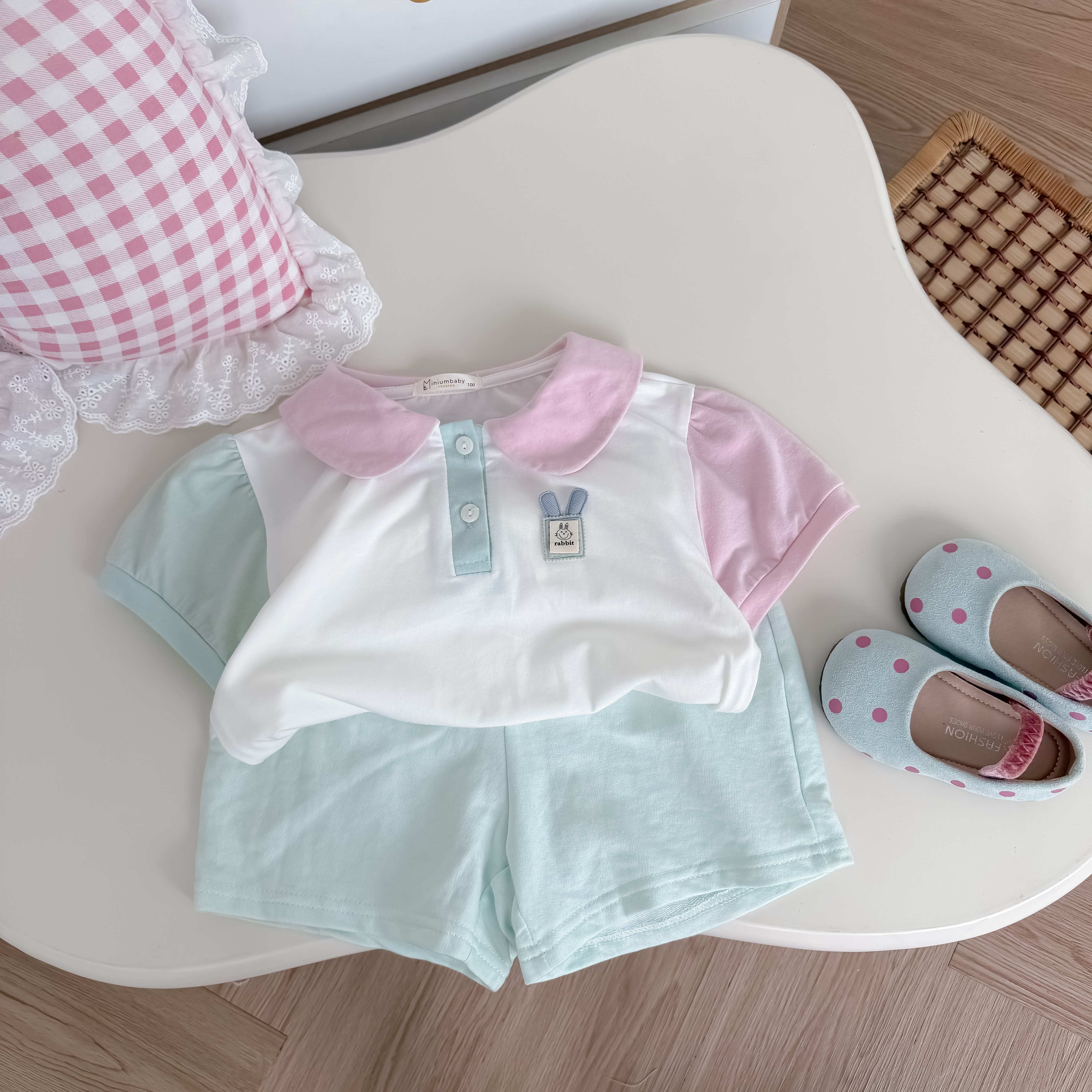 SB2379- bộ cổ zen mix màu trangxanhlo