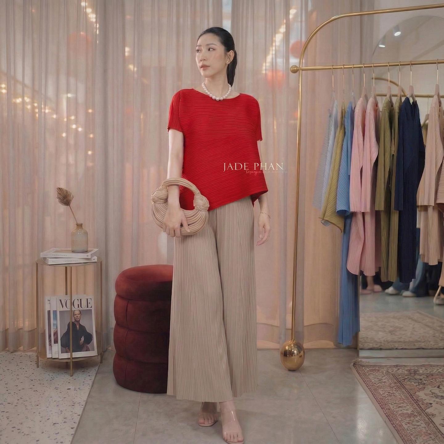 Set gồm áo và quần, bộ quần áo xếp ly cao cấp sang trọng chuẩn form Katle Gerda