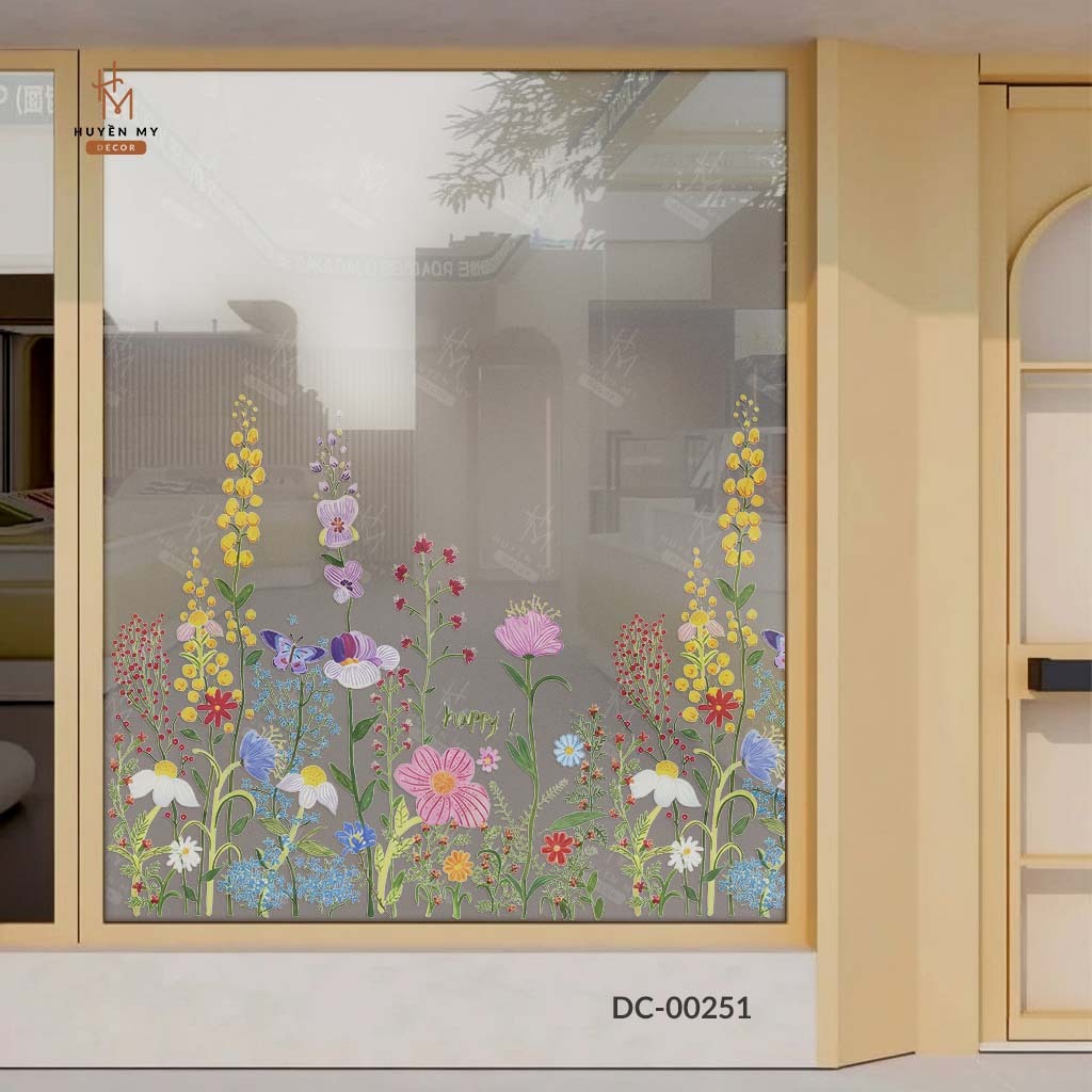 Decal Cát Mờ Dán Kính Hiện Đại, Lấy Sáng Tự Nhiên, Chống Nhìn Trộm Cho Nhà Ở, Văn Phòng, Spa – Huyền My Decor