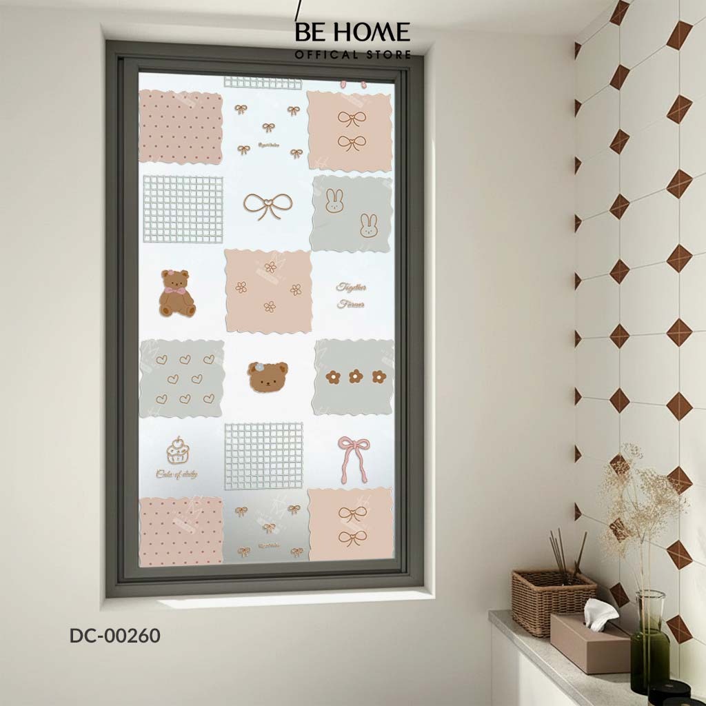 Decal Cát Mờ Dán Kính Mẫu Mã Hiện Đại, Dễ Thương Decor Kính, Gương Văn Phòng, Spa, Quán Cafe – BeHome Decor thumbnail 6