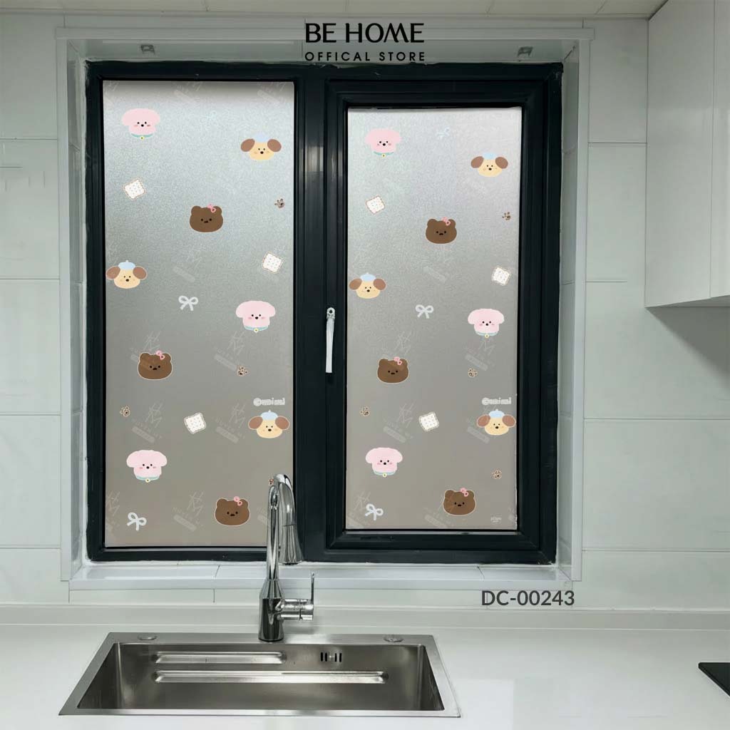 Decal Cát Mờ Dán Kính Mẫu Mã Hiện Đại, Dễ Thương Decor Kính, Gương Văn Phòng, Spa, Quán Cafe – BeHome Decor