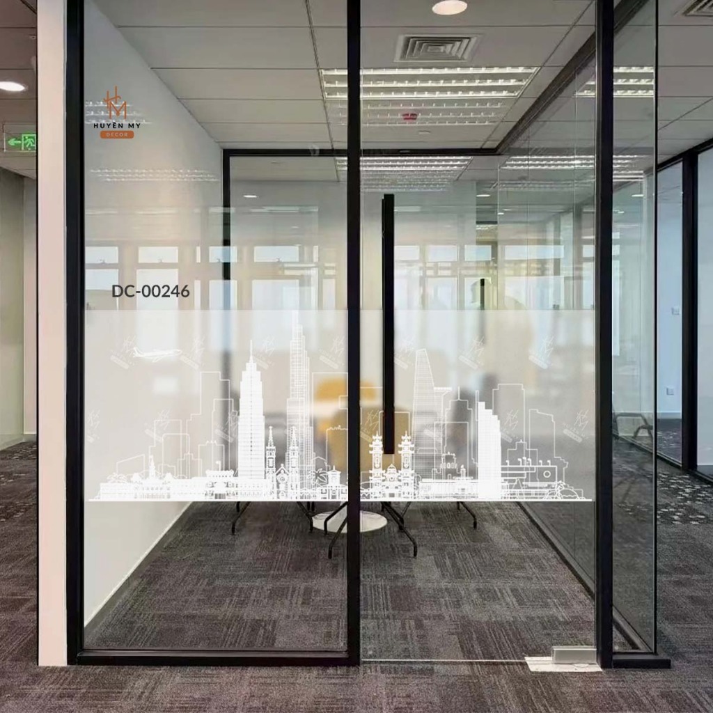 Decal Cát Mờ Dán Kính Hiện Đại, Lấy Sáng Tự Nhiên, Chống Nhìn Trộm Cho Nhà Ở, Văn Phòng, Spa – Huyền My Decor thumbnail 14