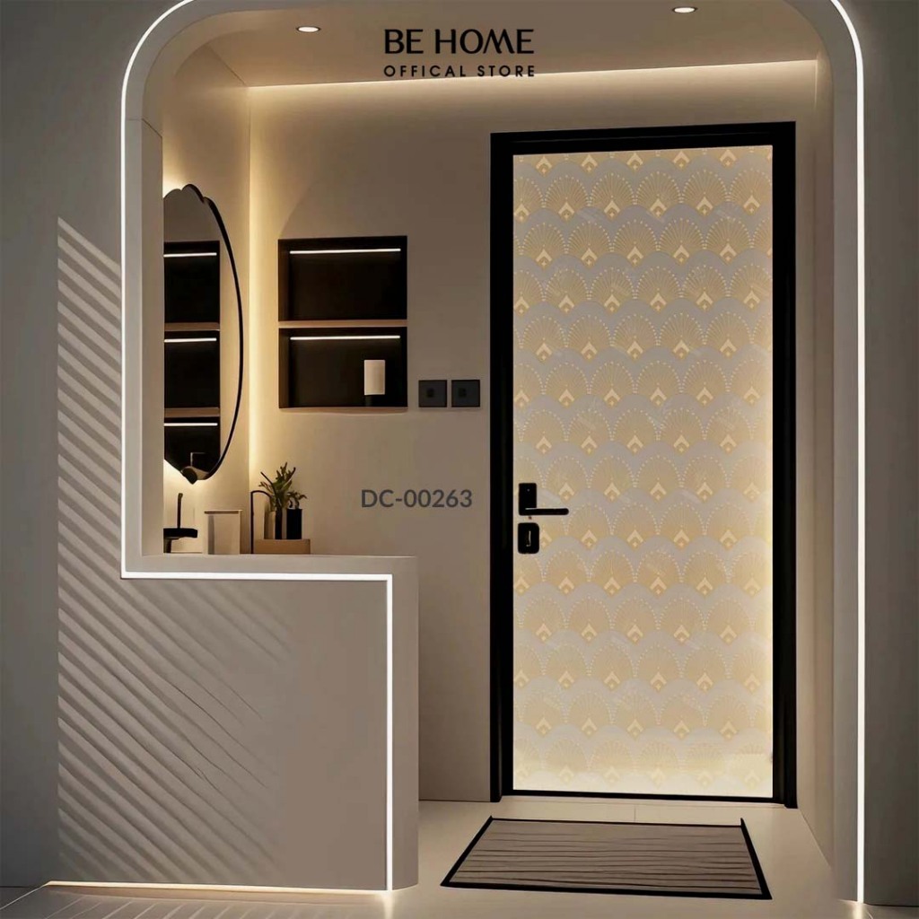 Decal Cát Mờ Dán Kính Mẫu Mã Hiện Đại, Dễ Thương Decor Kính, Gương Văn Phòng, Spa, Quán Cafe – BeHome Decor thumbnail 9
