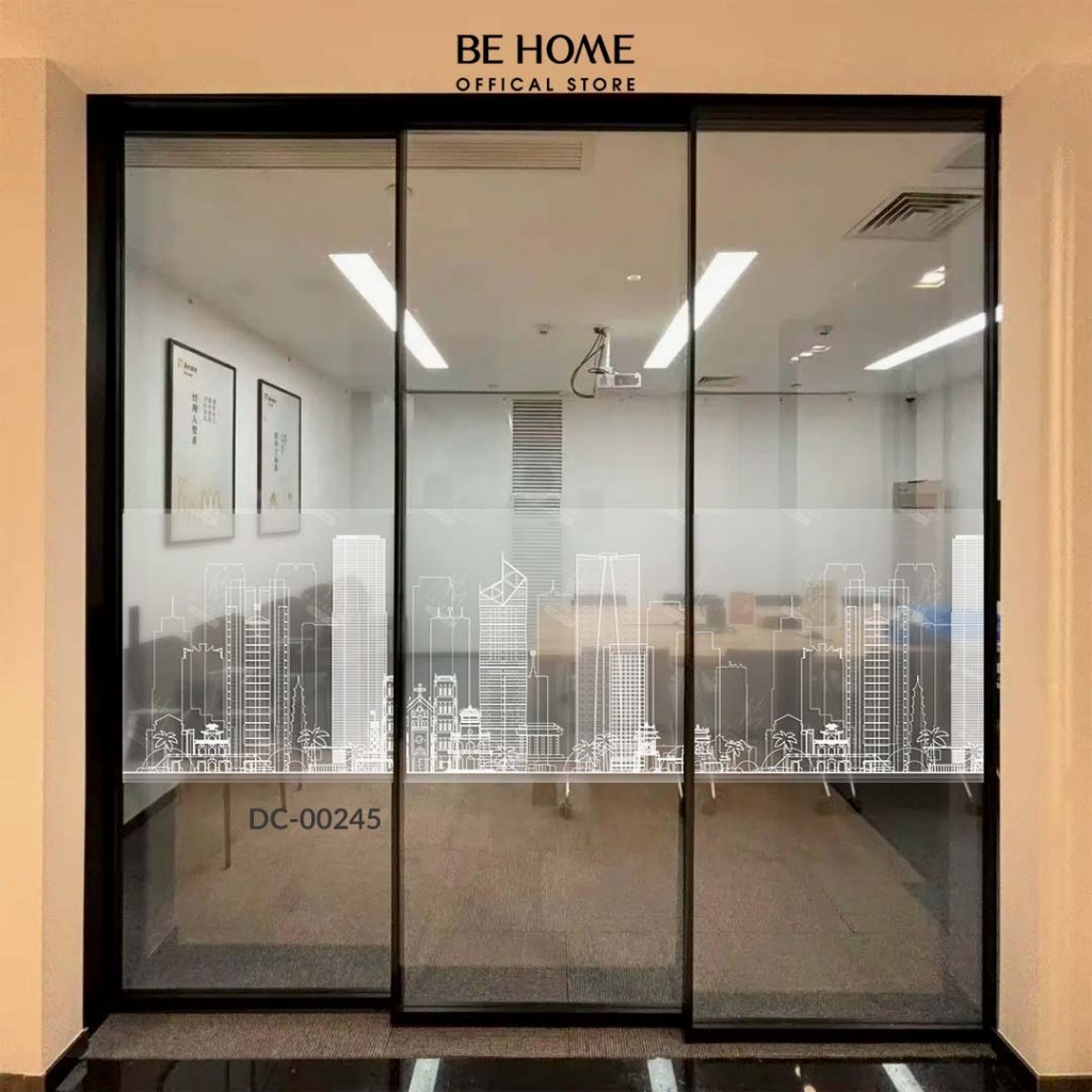 Decal Cát Mờ Dán Kính Mẫu Mã Hiện Đại, Dễ Thương Decor Kính, Gương Văn Phòng, Spa, Quán Cafe – BeHome Decor thumbnail 12