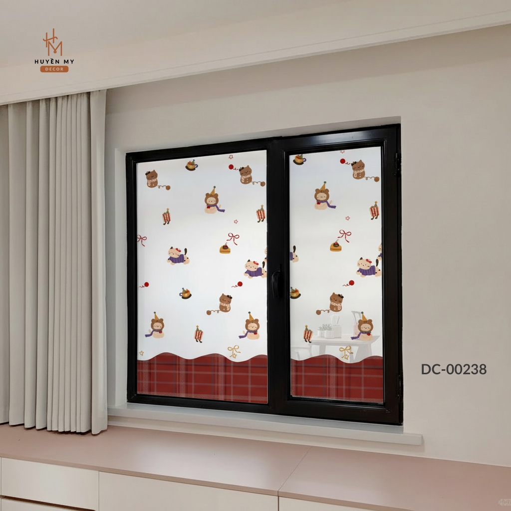 Decal Cát Mờ Dán Kính Hiện Đại, Lấy Sáng Tự Nhiên, Chống Nhìn Trộm Cho Nhà Ở, Văn Phòng, Spa – Huyền My Decor thumbnail 8