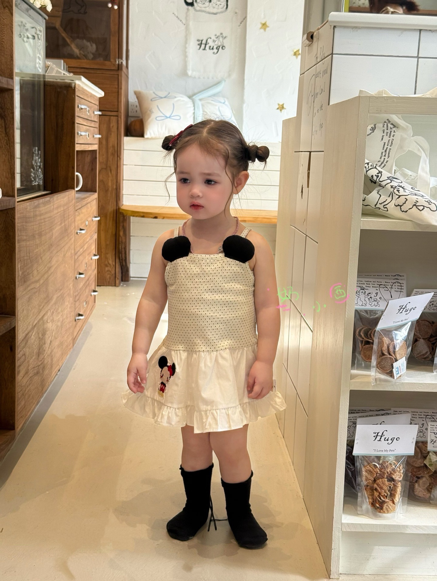 váy 2 dây chấm bi naixiaoxi