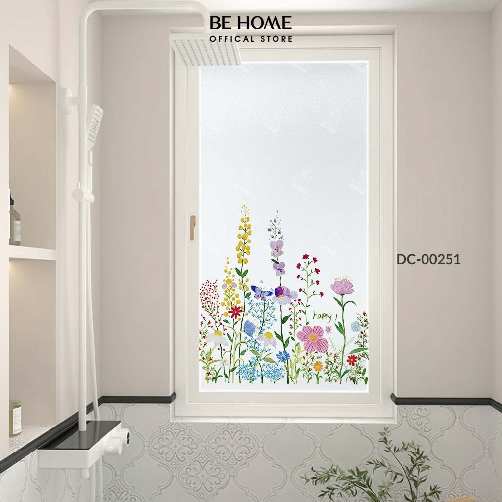 Decal Cát Mờ Dán Kính Mẫu Mã Hiện Đại, Dễ Thương Decor Kính, Gương Văn Phòng, Spa, Quán Cafe – BeHome Decor thumbnail 2
