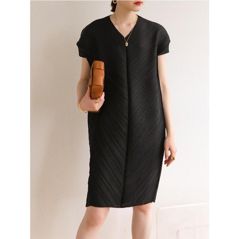 Váy Boise dập ly cao cấp JADEPHAN xếp ly lò xo