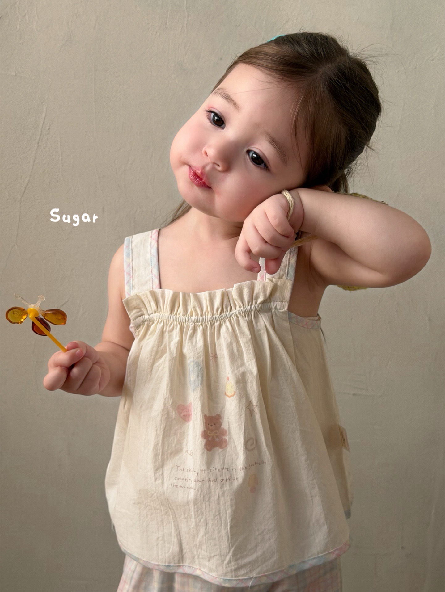 set áo+ quần dài kẻ xanh be sugar