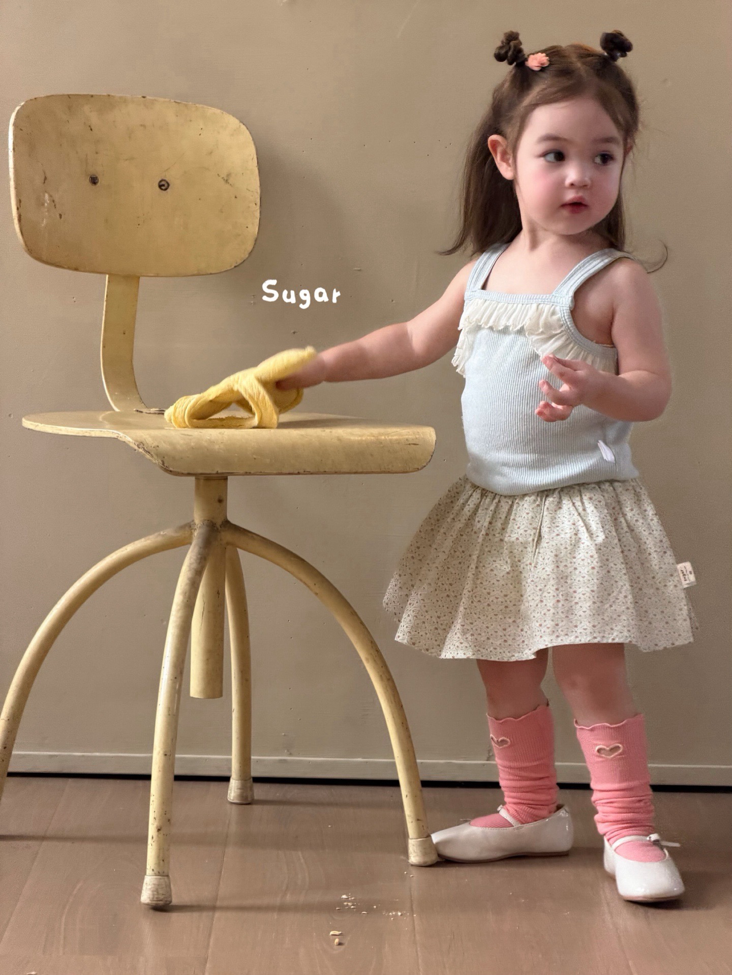 chân váy hoa xanh sugar