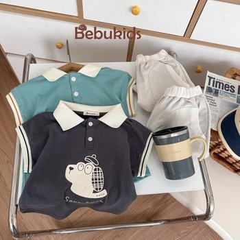 Bộ không tay quần đùi bé trai có cổ