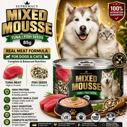 Product image - Mixed Mousse Tuna + Fish Seeds for Dogs and Cats