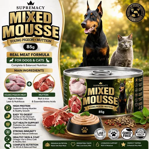 Product image - Mixed Mousse Young Pigeon + Mutton for Dogs and Cats