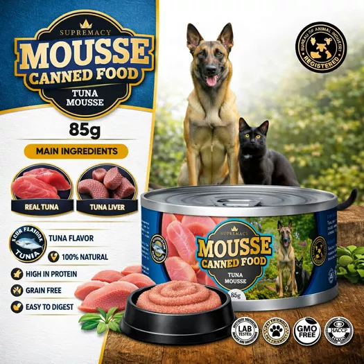 Product image - Mousse Canned Food Tuna for Dogs and Cats