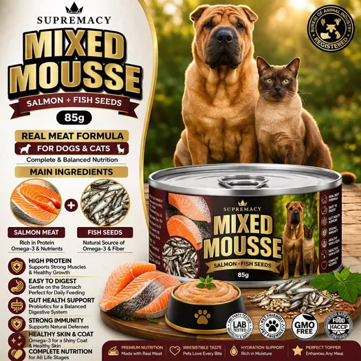 Product image - Mixed Mousse Salmon + Fish Seeds for Dogs and Cats
