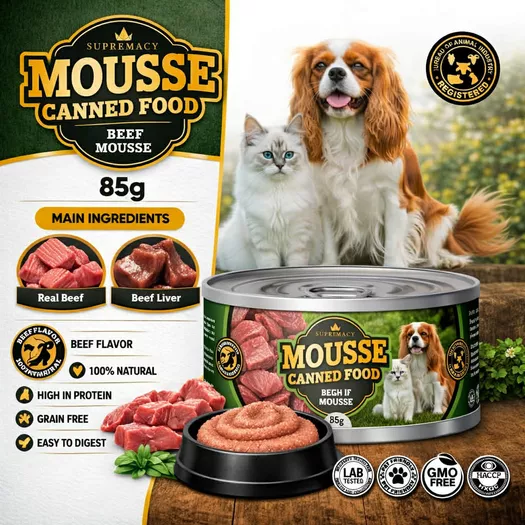 Product image - Mousse Canned Food Beef for Dogs and Cats