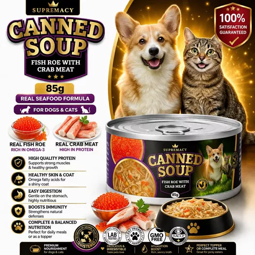 Product image - Canned Soup Fish Roe with Crab Meat for Dogs and Cats