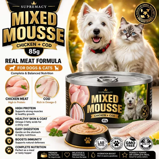 Product image - Mixed Mousse Chicken + COD for Dogs and Cats