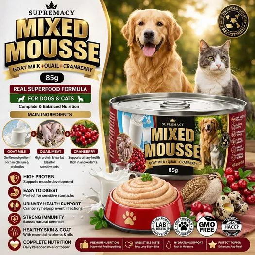 Product image - Mixed Mousse Goat Milk + Quail + Cranberry