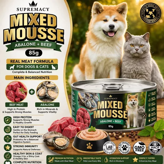 Product image - Mixed Mousse Abalone + Beef for Dogs and Cats