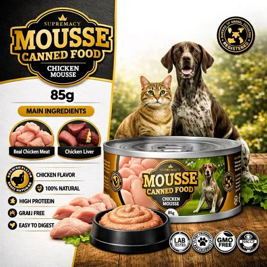 Product image - Mousse Canned Food Chicken for Dogs and Cats