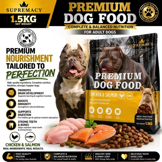 Product image - 1.5KG Premium Dog Food - Salmon & Chicken Flavor